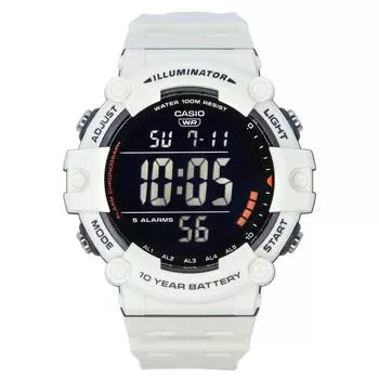 Casio Standard Цифровые Белые Полимерный Ремешок Кварцевые AE-1500WH-8B2 100М Мужские Часы чёрный