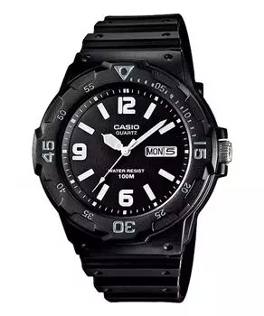 СТАНДАРТНЫЕ кварцевые часы Black Overseas Модель [CASIO] MRW-200H-1B2V Мужские [Товар]