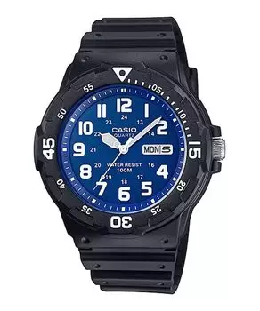 СТАНДАРТНЫЕ кварцевые часы с синим циферблатом Overseas Model [Casio] MRW-200H-2B2V мужские [Товар]