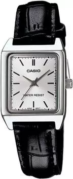 Стандартные кварцевые часы серебристо-черные Overseas модель [Casio] женские LTP-V007L-7E1 [Товар]