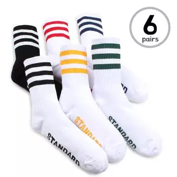 Стандартные носки AA для регби Street Fashion (экипаж, 6 пар) FE16 23cm - 26cm