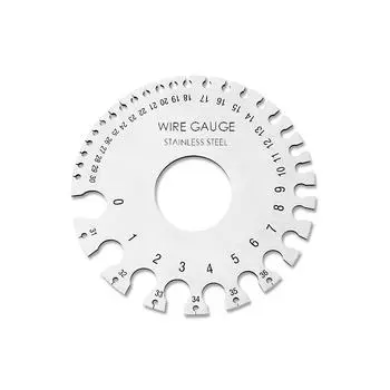Стандартный измеритель диаметра проволоки из нержавеющей стали, линейка толщины Round wire gauge