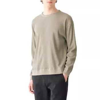 Стандартный круглый вырез с длинным рукавом белый бежевый [Body Wild] мужской