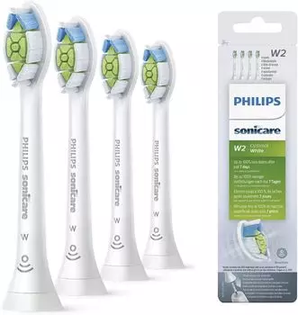 Стандартный набор из 4 сменных щеток Sonicare White Plus Diamond (ранее Чистый) HX6064/01 [Предмет] белый