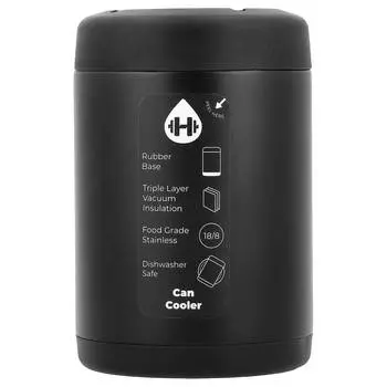 Стандартный охладитель для банки, черный, 12 унций