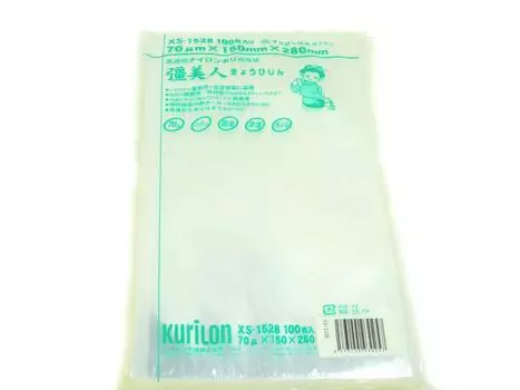 Стандартный пакет из нейлонового полиэфира Kibijin 70 микрон 70 x 150 x 280 5-слойный трехсторонний XS-1528 [100 штук]