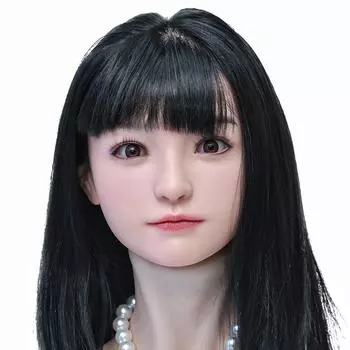 Стандартный парик из 100% силикона, подходит для тела секс-куклы ростом 130-180 см. 2 метода подключения GJ-ZP009.