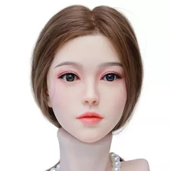 Стандартный парик из 100% силикона, подходит для тела секс-куклы ростом 130-180 см. 2 метода подключения GJ-ZP016.