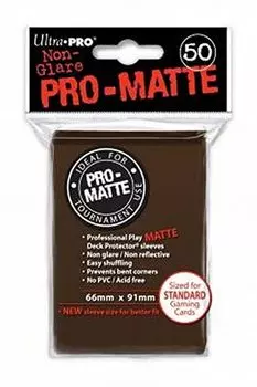 Стандартный размер Pro Matte deck Protector жесткий чехол 50 шт x 66 [Коричневый] неглянцевый [91 мм]