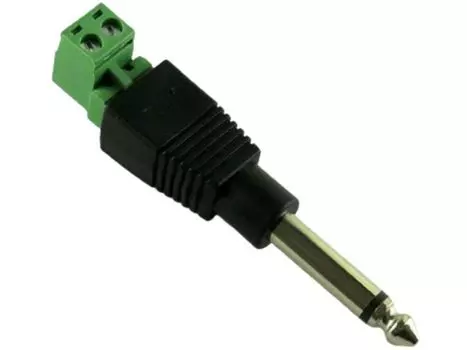 Стандартный штекер телефонного штекера телефонный разъем телефонный терминал самодельный позолоченный беспаечный 2-полюсный винтовой тип MG-M 6.3 мм чёрный