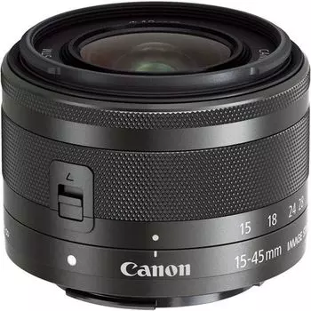 Стандартный зум-объектив Canon STM, совместимый с беззеркальными камерами EF-M15-45mm F3.5-6.3IS (графит) однообъективный EF-M15-45ISSTM