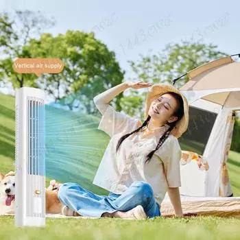 Standing Tower Fan Cooling Fan USB Rechargeable 3 Speed Desk Fan Electric Table Fan Portable Bladeless Fan Electric Table Fan шампанского