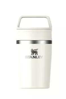 STANLEY Cafe to Go Vacuum Mug with Lid Cup 230ml Stainless Steel Cold Insulation Water Bottle Bottle Tumbler Outdoor Office Coffee Cream 0.23L кремовый