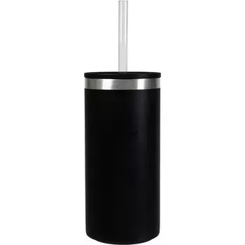 STANLEY Everyday Can Cooler Cup Black Can Koozie с трубочкой Вакуумный изолированный стакан 500 мл для кофе из нержавеющей стали с термоизоляцией для пива на открытом воздухе