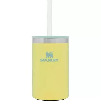 STANLEY повседневная банка-холодильник для стакана Pomelo, банка Koozie с соломинкой, вакуумный термостакан 350 мл для кофе, из нержавеющей стали, термоизоляция, для пива, для улицы