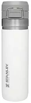 Stanley Quick Flip GO Water Bottle 24oz Push Button Lid Leak Proof Packable Travel and Sports Insulated Stainless Steel BPA Free Polar
