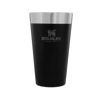 STANLEY Штабелируемый вакуумный контейнер Pint Матовый черный Матовый черный (Стэнли) [Логотип Медведя] 0,47 л