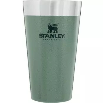 STANLEY штабелируемый вакуумный стакан пинта зеленый с вакуумной изоляцией нержавеющая сталь кофе термоизоляция пиво спорт на открытом воздухе смотреть можно мыть в посудомоечной машине зелёный