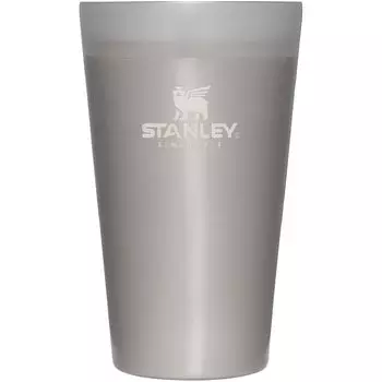 STANLEY Stacking Vacuum Pint Silver NEW Вакуумный изолированный стакан из нержавеющей стали для кофе, термоизоляции, пива, спорта на открытом воздухе, просмотра посудомоечной машины