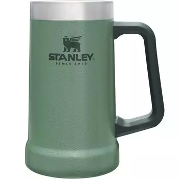 Кружка вакуумная STANLEY Зеленая Пивная кружка Пивная кружка Вакуумная изоляция Нержавеющая сталь Газированное Хранение холода Для улицы Можно мыть в посудомоечной машине Гарантия Японская 0,7 л зелёный