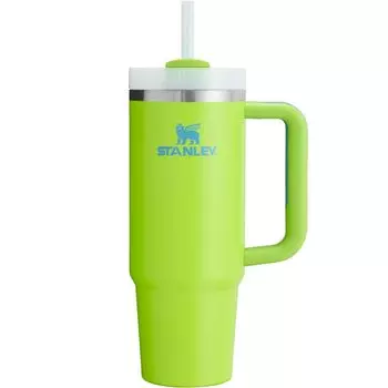 STANLEY Vacuum Quencher Bright Lime Cold Retention Sturdy Straw Water Bottle Summer Outdoor Dishwasher Safe Warranty Japanese H2.0 0.88L (Genuine