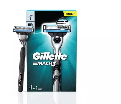 Станок для бритья GILLETTE Mach 3 (Ручка + 2 картриджа)