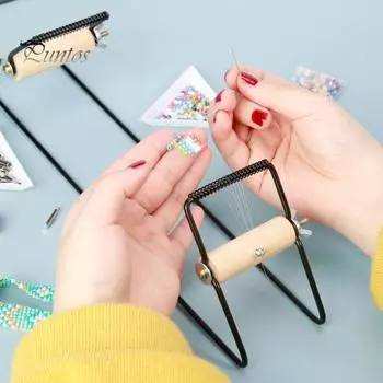 Станок для изготовления бисера, противоскользящий, без заусенцев, антидеформирующий, сделай сам, экономящий время, инструмент для вязания вручную из нержавеющей стали, аксессуары для рукоделия чёрный