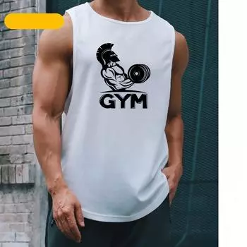 Становая тяга в тренажерном зале, человеческий скелет, летняя быстросохнущая спортивная майка, мужской жилет для бодибилдинга, сетчатая рубашка без рукавов для фитнеса, одежда для мышц 3XL белый