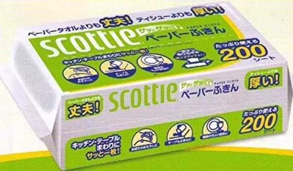Становится толще и впитывает. Более прочный, чем бумага. Бумажное полотенце для посуды Scotty Satto Satto Стоимость 400 листов На 60 штук больше! полотенца! (200 комплектов) (2 чашки)