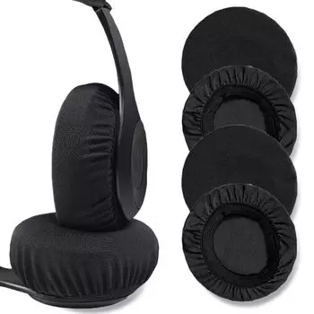 Star Baby Headphone Cover Ear Pad Cover for Headphones 2 Pair Set Washable (Black M)