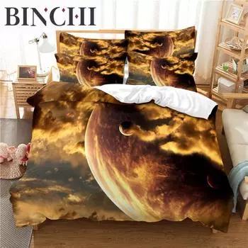 Star Bedding Set Duvet Cover Set 3d Bedding Digital Printing Bed Linen Queen Size Bedding Set Fashion Design EU single(135x200cm)