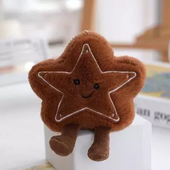 Star Christmas Tree Shapes Plush Toy Keychain Stuffed Doll Pendant Backpack Stars