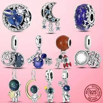 Star Collection 925 Sterling Silver A Trip To The Galaxy Charm Beads Fit Original Fashion Bracelet 925 Silver Jewellery Jewelry