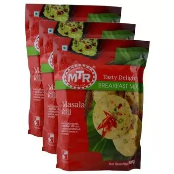 Star Combo - Смесь для завтрака MTR Masala Idli, 500 г (Пакет из 3) Промо-пакет