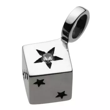 Star Dice Pendant Zirconia fp0435 [Figmart] [Silver Accessory]