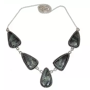 Star Galaxy Gemstone Mother s Day Handmade Silver Jewelry Necklace 20 in