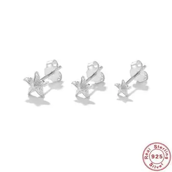 Star Geometric Starfish Base Stacked Earrings Earrings Earrings Stud Earrings Three-Piece Set Three-Piece Set S925 Sterling Silver 925 Silver