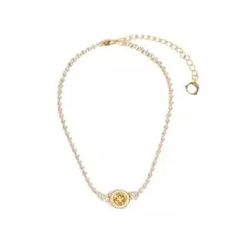 Star Language Button Maillard Light Luxury Full Diamond Necklace Trendy Premium Clavicle Chain