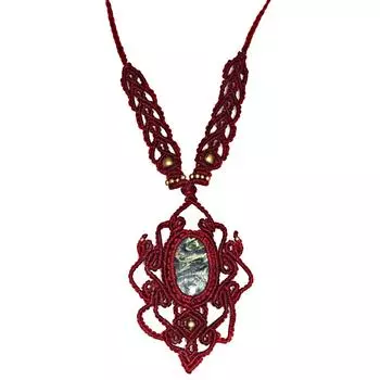 Star Macrame Thread With 20-22 Pendant GalaxyMacrame BrasJewelry Galaxi Brass