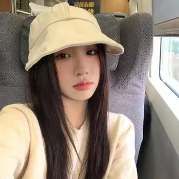 Star of the same style, cute , , bow bucket hat, UV protection, large brim, sun protection hat, women M56-58cm