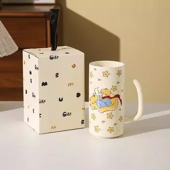 Star Prince Cute and High Pretty Ceramic Water Cup Gift Cute and Fun Fairy Tale Ceramic Cup 401-500ml