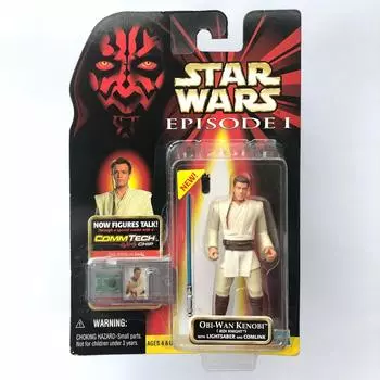 Star Wars Episode 1 Comtech Basic Figure Kenobi Jedi Knight Version Obi-Wan