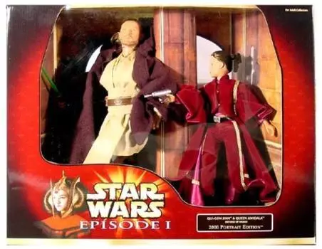 Star Wars Episode 1 Fashion Doll Jinn Queen Amidala Defense of Naboo Qui-Gon &