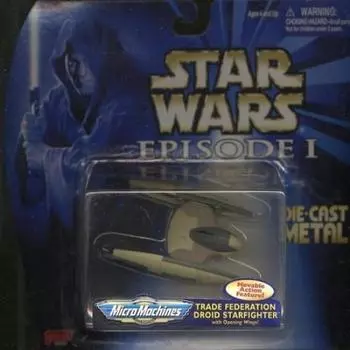 STAR WARS Episode 1 Micro Machine Diecast Vehicle Trade Federation Droid Fighter