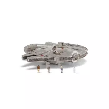 Star Wars Micro Galaxy Squadron Assault Class Millennium Falcon Vehicle Han Princess Obi Wan Kenobi Multicolor - 7 1 Solo, Chewbacca, Leia,
