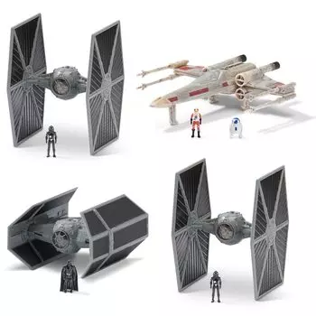 Star Wars Micro Galaxy Squadron Death Star Trench Run Battle Pack 4 транспортных средства и 5 аксессуаров для микрофигурок - (Эксклюзив Амазонки)