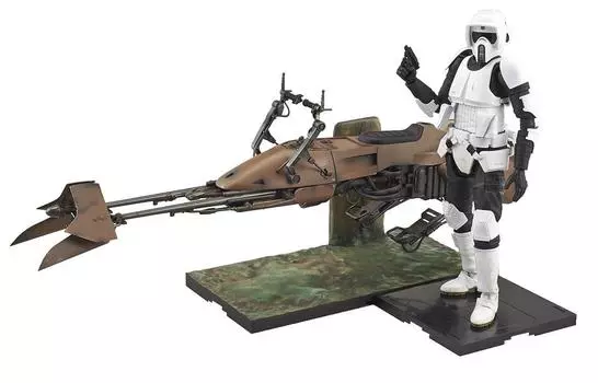 Star Wars Scout Trooper Speeder Bike Scale Plastic Model & 1/12