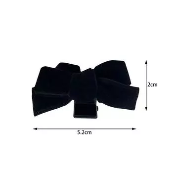 Звезда с тем же черным бархатным бантом труба боковая челка шпилька женское лето 1pcs