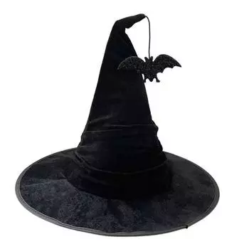 Star Wizard Cap Velvet Halloween Cap Creative Halloween Witch Hat Dress Up Headgear Style E