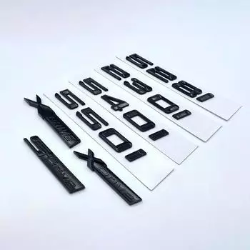 Старая глянцевая черная эмблема с буквами 520i 523i 525i 528i 530i 535i 540i для BMW 5 серии E60 E61 F10 F11 G30, наклейка на багажник автомобиля с логотипом glossy black